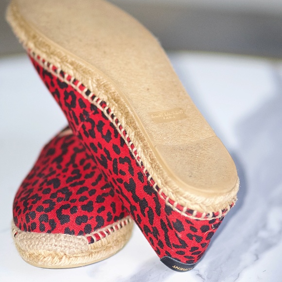Saint Laurent Animal Print Flat Espadrilles - Picture 7 of 11